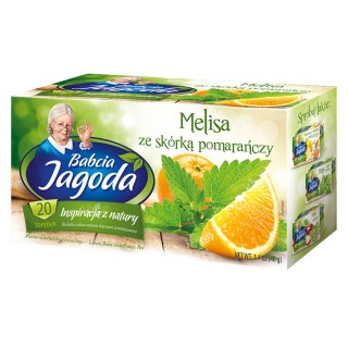 Babcia Jagoda Lemon Balm and Orange Fruit and Herbal Tea, 20 bags