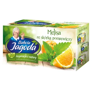 Herbatka owocowo - ziołowa Babcia Jagoda Melisa z pomarańczą 20 torebek