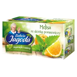 Herbatka owocowo - ziołowa Babcia Jagoda Melisa z pomarańczą 20 torebek