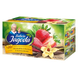Herbatka owocowa Babcia Jagoda Truskawka z Wanilią 20 torebek