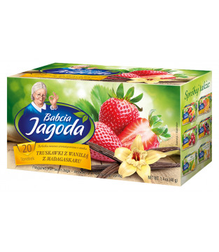 Herbatka owocowa Babcia Jagoda Truskawka z Wanilią 20 torebek