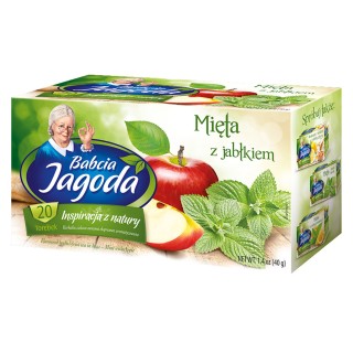 Babcia Jagoda Herbal Tea: Mint and Apple, 20 bags