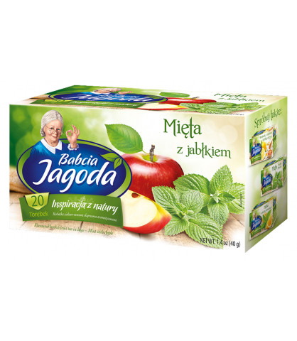 Herbatka ziołowa Babcia Jagoda Mięta z jabłkiem 20 torebek