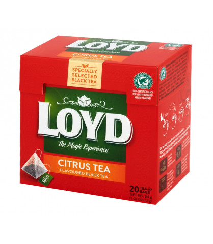 Herbata czarna Loyd o smaku owoców cytrusowych 20 torebek