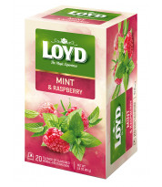 Herbatka owocowo - ziołowa Loyd Mięta o smaku maliny 20 torebek