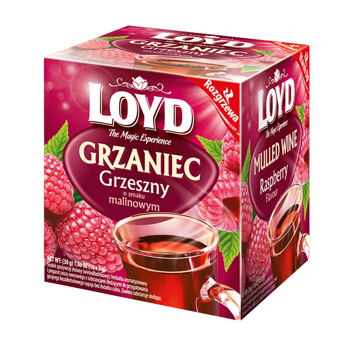 Grzaniec Grzeszny Loyd o smaku Malinowym 10 torebek