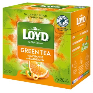 Loyd Green Tea: Orange and Mandarin, 20 bags