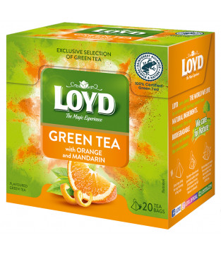 Loyd Green Tea: Orange and Mandarin, 20 bags