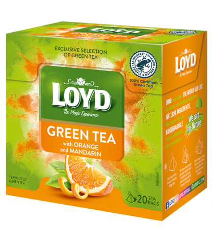Herbata zielona Loyd Pomarańcza i Mandarynka 20 torebek