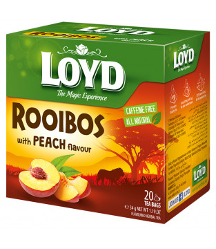Herbatka Rooibos Loyd o smaku brzoskwiniowym 20 torebek