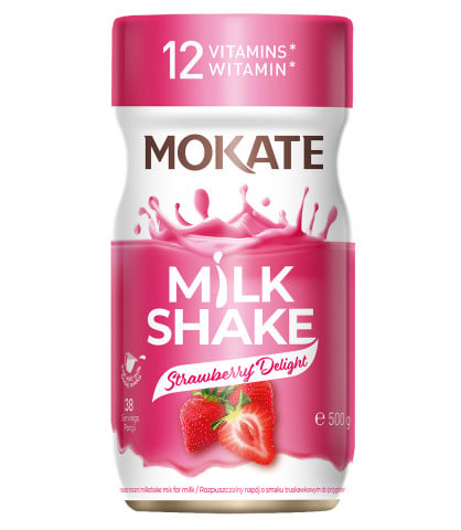 Milkshake Mokate o smaku truskawkowym 500 g