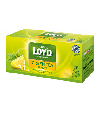 Herbata zielona Loyd o smaku cytryny 25 torebek