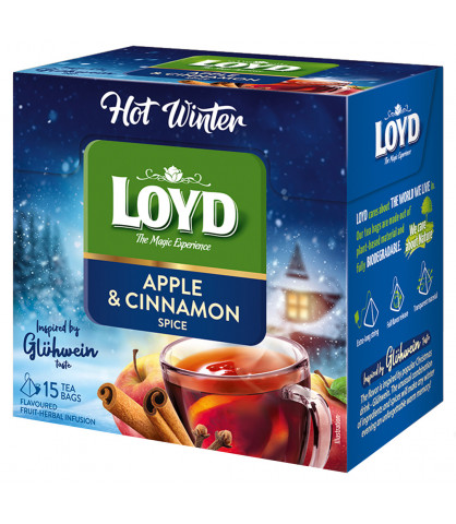 Herbatka owocowo - ziołowa Loyd Hot Winter Jabłko z cynamonem 15 torebek