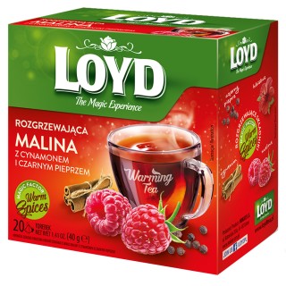 Herbatka rozgrzewająca Loyd Malina z cynamonem i czarnym pieprzem 20 torebek