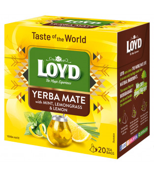 Loyd Taste of The World Yerba Mate with Mint, Lemongrass and Lemon Peel – 20 tea bags