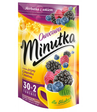 Minutka Fruit Tea with blackberries, blueberries and raspberries – 32 bags