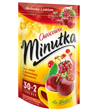 Minutka Fruit Tea with Cherry, Cranberry and Pomegranate – 32 tea bags