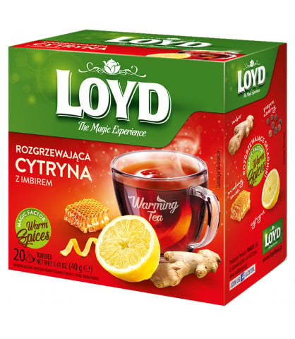 Herbatka rozgrzewająca Loyd Imbir, cytryna i miód 20 torebek