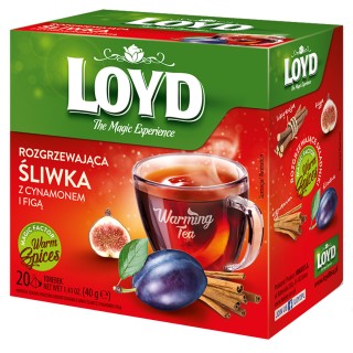Herbatka rozgrzewająca Loyd Śliwka z figą, imbirem i cynamonem 20 torebek