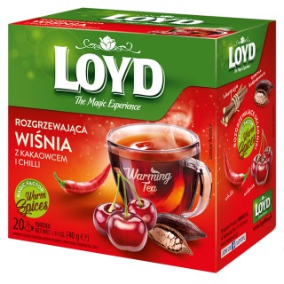 Herbatka rozgrzewająca Loyd Wiśnia z kakaowcem i chilli 20 torebek