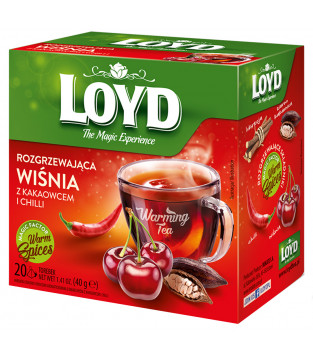 Herbatka rozgrzewająca Loyd Wiśnia z kakaowcem i chilli 20 torebek