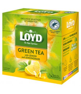 Loyd Lemon and Lemongrass Green Tea, 20 tea bags