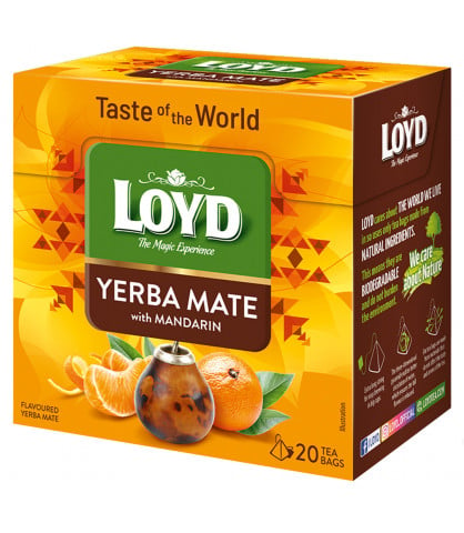 Yerba Mate Loyd Taste of The World o smaku mandarynki 20 torebek