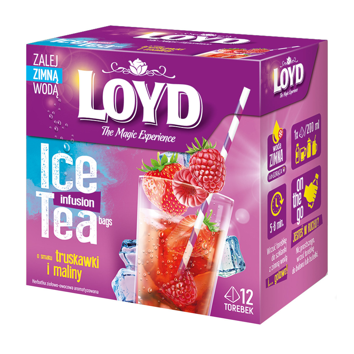Ice Tea Loyd Truskawka i Mailna 12 torebek
