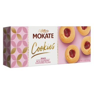 Ringi z nadzieniem malinowym Mokate 150 g