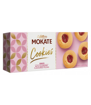 Mokate Cookies – raspberry-filled rings, 150 g