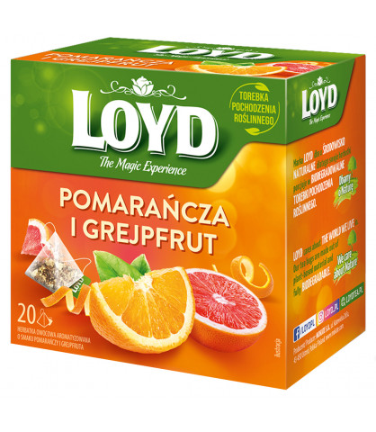 Herbatka owocowa Loyd Pomarańcza i Grejpfrut 20 torebek