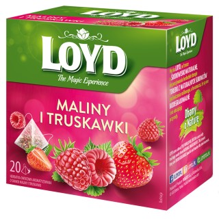 Loyd Raspberry and Strawberry Fruit Tea, 20 bags