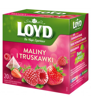 Herbatka owocowa Loyd Malina i Truskawka 20 torebek