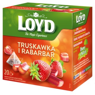 Herbatka owocowa Loyd Truskawka i Rabarbar 20 torebek
