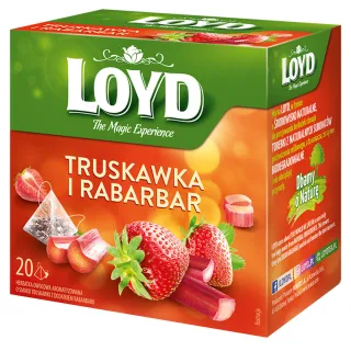 Loyd Strawberry and Rhubarb Fruit Tea, 20 bags