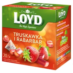 Herbatka owocowa Loyd Truskawka i Rabarbar 20 torebek