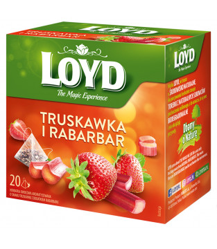 Loyd Strawberry and Rhubarb Fruit Tea, 20 bags