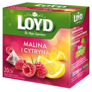 Herbatka owocowa Loyd Malina i Cytryna 20 torebek