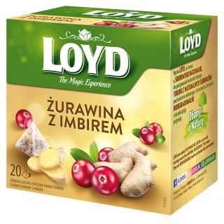 Herbatka owocowa Loyd Żurawina i Imbir 20 torebek