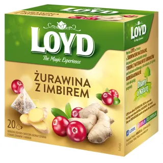 Loyd Cranberry and Ginger Fruit Tea, 20 bags