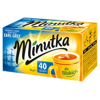 Minutka Earl Grey black tea, 40 bags