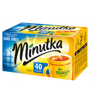 Minutka Earl Grey black tea, 40 bags