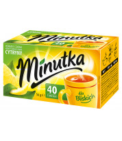 Herbata czarna Minutka o smaku cytryny 40 torebek