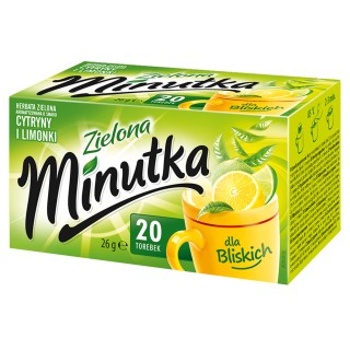 Minutka Green Tea with Lemon and Lime – 20 tea bags