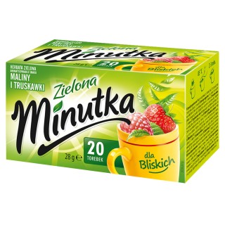 Minutka Green Tea with Raspberry and Strawberry – 20 tea bags