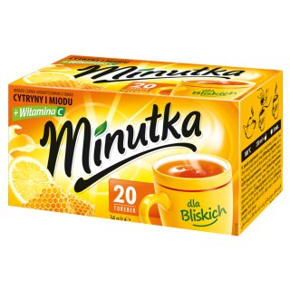 Minutka black tea with honey and vitamin C – 20 tea bags