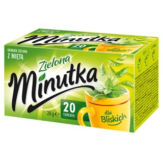 Herbata zielona Minutka z miętą 20 torebek