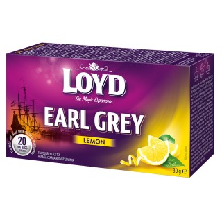 Loyd Earl Grey Lemon Black Tea, 20 bags