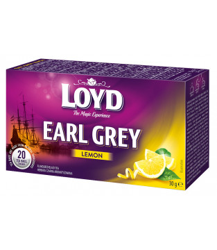 Loyd Earl Grey Lemon Black Tea, 20 bags