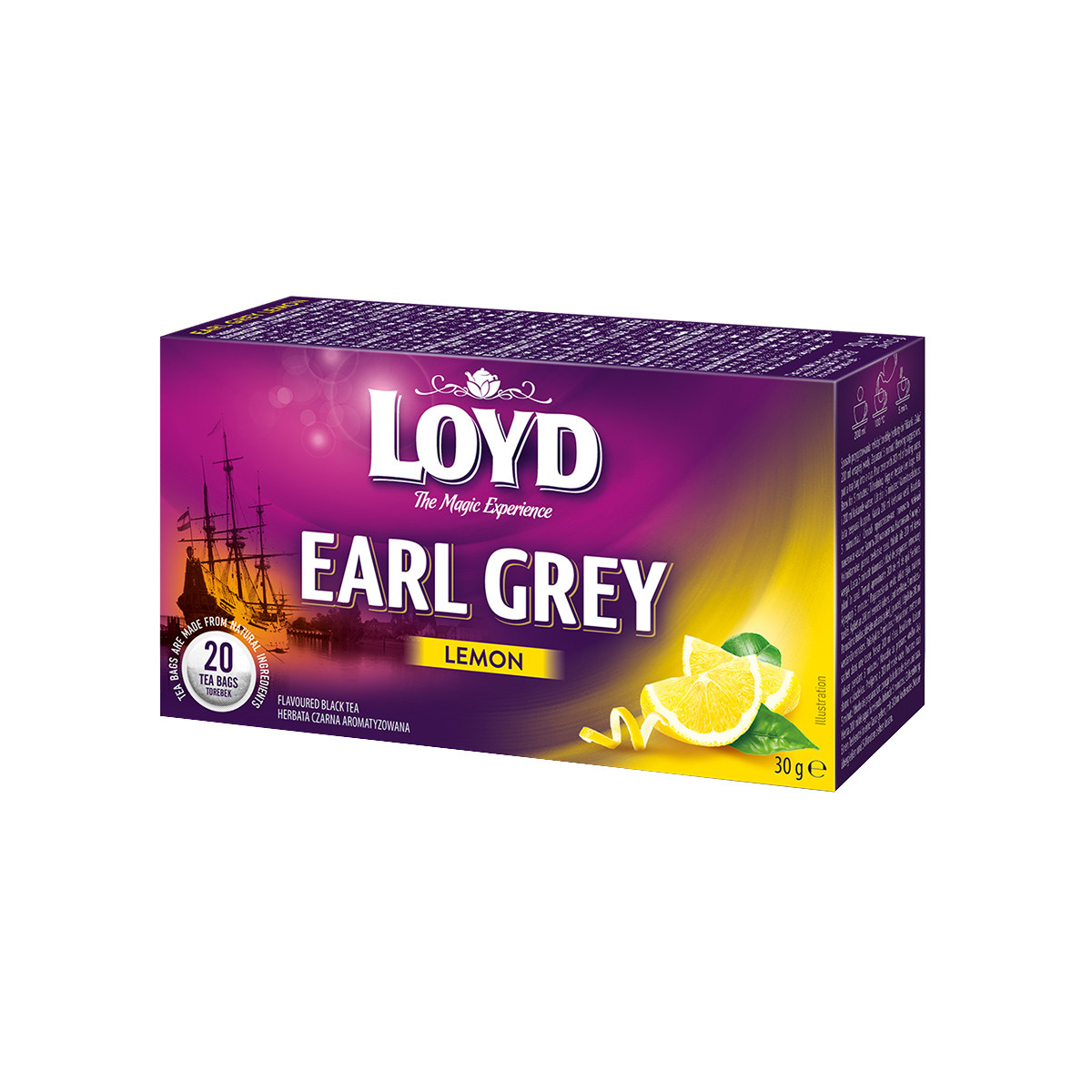 Herbata Czarna Loyd Earl Grey Cytrynowa 20 Torebek